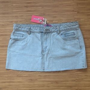 Edikted Jessie Denim Mini Skirt L